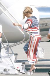 Jennifer Lopez - Boards a Private Jet in Saint Tropez 08/01/2021