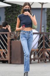 Kaia Gerber Street Style - Commissary Coffee in Los Angeles 08/19/2021