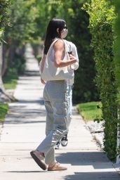 Kendall Jenner in a White Crop Top - West Hollywood 08/07/2021