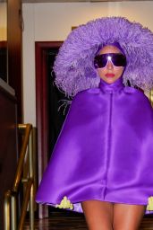 Lady Gaga Wearing All Purple With Marc Jacobs Sunlasses - Radio City Music Hall 08/01/2021