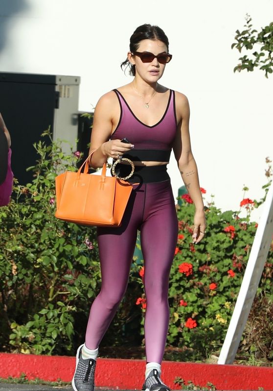 Lucy Hale in a Gym Ready Outfit - Los Angeles 08/08/2021