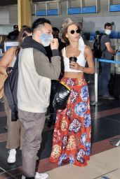 Maggie Q - Arriving to Reagan National Airport in Arlington 08/18/2021