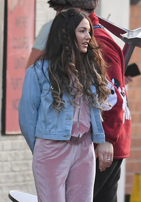 Michelle Keegan - Filming "Brassic" TV Show in Manchester 08/16/2021
