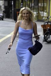 Millie Gibson in a Blue Dress - Manchester 08/12/2021