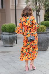 Myleene Klass in a Chic Floral Orange Dress and Heels 08/06/2021
