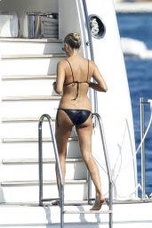Natasha Poly on a Yacht in Sardinia 08/14/2021