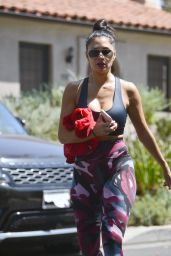 Nicole Scherzinger in a Tight Sports Bra and Leggings - Hollywood 08/09/2021