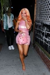 Nikita Dragun in Pink Mini Dress - Bryce Hall