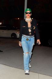 Rihanna Night Out Style - New York 08/15/2021