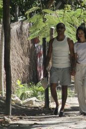 Shanina Shaik - Walking With Her Boyfriend in Tulum 08/13/2021
