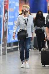 Sharon Stone at JFK Airport in New York 08/28/2021