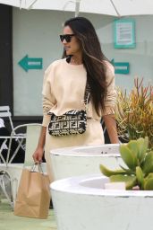 Shay Mitchell in a Beige Sweatsuit - Los Angeles 08/11/2021