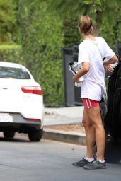 Taylor Hill in Workout Clothes - Running Errands in West Hollywood 08/11/2021