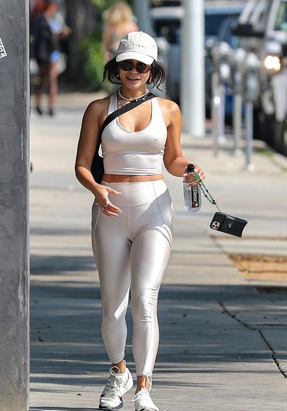 Vanessa Hudgens in Workout Gear at DogPound Gym in West Hollywood 08/24/2021