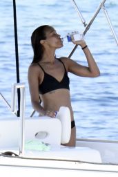 Zoe Saldana on Yacht in Italy 08/16/2021