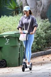 Alessandra Ambrosio on a Scooter in Brentwood 08/31/2021