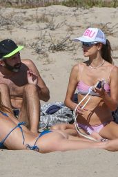 Alessandra Ambrosio - Plays Volleyball on Santa Monica Beach 09/18/2021