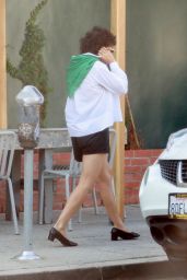Alia Shawkat in a Casual Monochrome Outfit - Los Angeles 09/25/2021