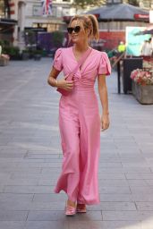 Amanda Holden in a Pink Jumpsuit - London 09/21/2021