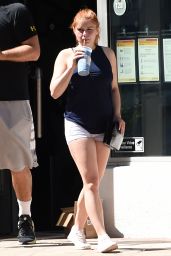 Ariel Winter in a Pair of Tiny White Yoga Shorts 09/04/2021