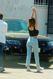 Ashley Benson With Singer Justin Thorne in Studio City 09/07/2021