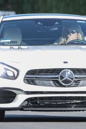 Britney Spears in Her Mercedes-AMG SL 63 in Calabasas 09/01/2021