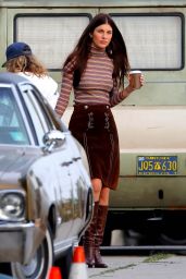 Camila Morrone - "Daisy Jones & The Six" Set in LA 09/29/2021