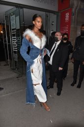 Cindy Bruna - "Thierry Mugler : Couturissime" Photocall in Paris 09/28/2021