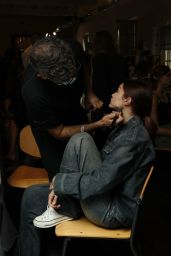 Gigi Hadid - Alberta Ferretti SS22 Backstage in Milan 09/22/2021