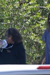 Halle Berry - Filming a Commercial for Sweaty Betty Workout Clothes in Malibu 09/14/2021