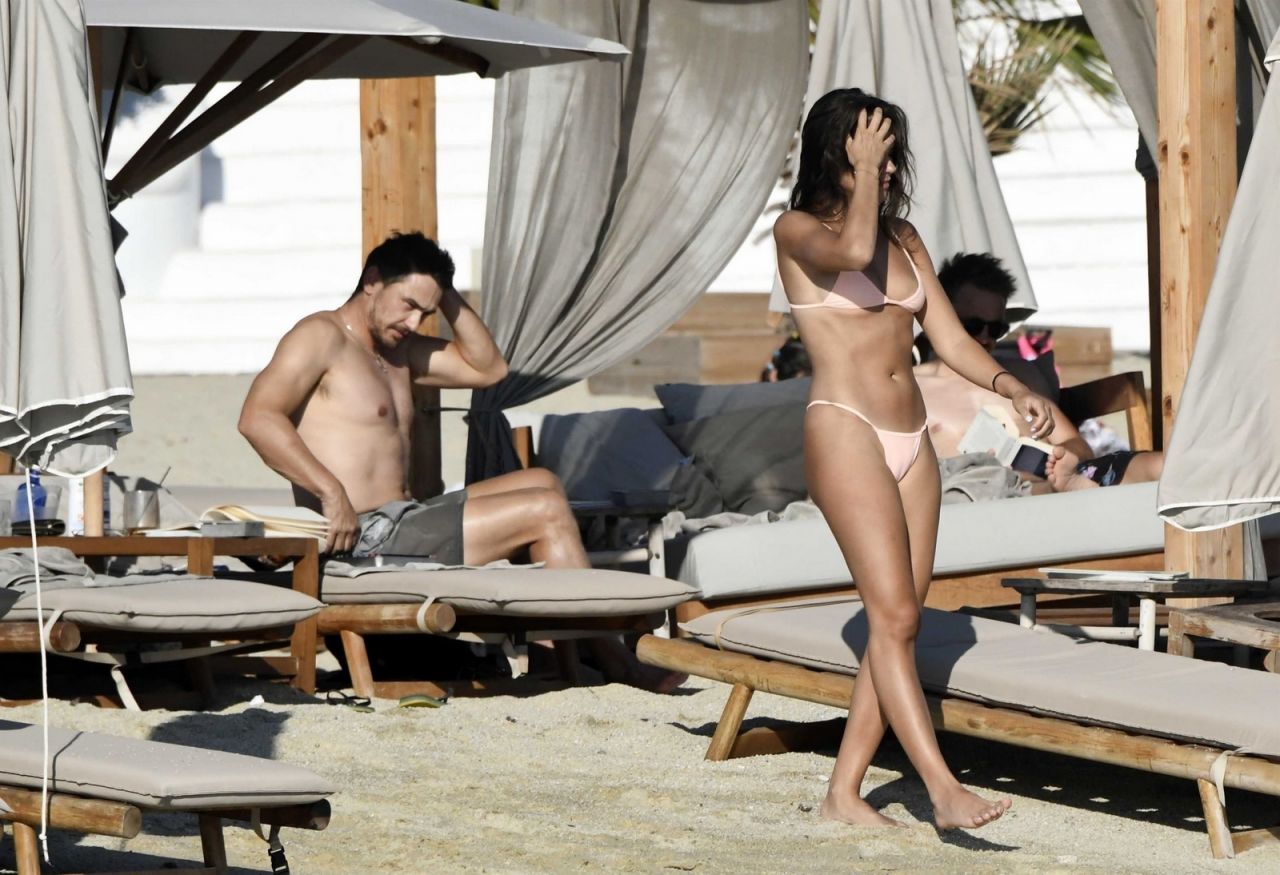 Isabel Pakzad and James Franco at Branco Beach in Mykonos 07/06/2021 •  CelebMafia