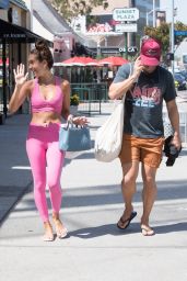 Isabel Pakzad in Bright Pink Gym Kit - Los Angeles 09/06/2021
