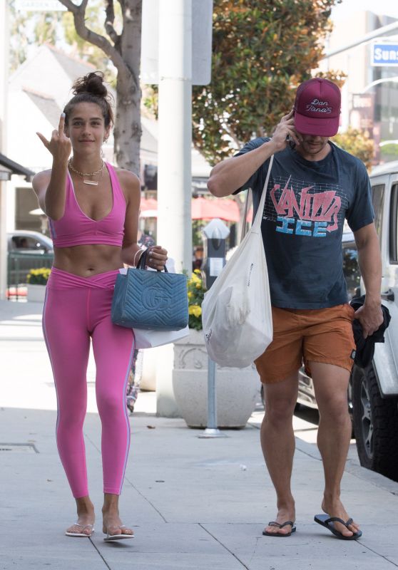 Isabel Pakzad in Bright Pink Gym Kit - Los Angeles 09/06/2021