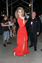 Jasmine Sanders in a Red Dress - New York City 09/08/2021