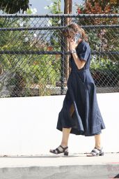 Jennifer Garner Wears Navy Dress - Pacific Palisades 09/14/2021