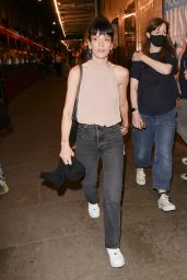 Lily Allen in a Blush Top and Denim - London 09/07/2021