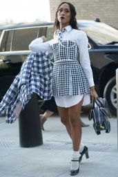 MJ Rodriguez at Thom Browne Fashion Show in New York 09/11/2021
