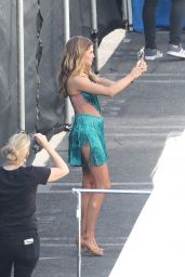 Olivia Jade Giannulli in a Green Gown and Glam - DWTS Filming in LA 09/20/2021