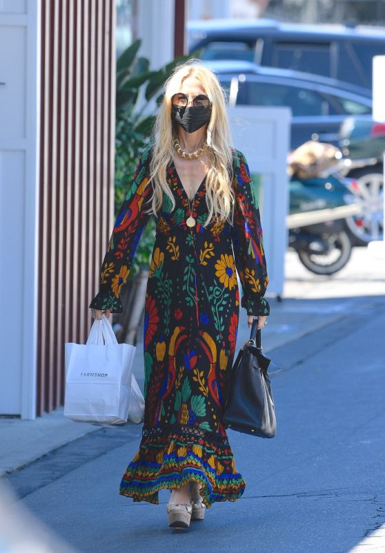 Rachel Zoe Wears a Colorful Maxi Dress - Shopping at the Brentwood Country Mart 09/04/2021