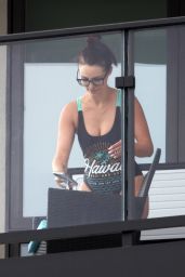 Scheana Shay in a Swimsuit on Her Balcony in LA 09/28/2021