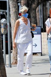 Selma Blair and Ron Carlson at Alfred Coffee in Los Angeles 09/16/2021