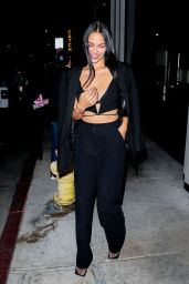 Shanina Shaik in All Black at Catch LA in West Hollywood 09/17/2021