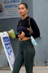 Shanina Shaik in Tights - Melrose Ave in West Hollywood 08/31/2021
