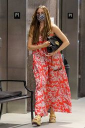 Sofia Vergara Wears a Red Floral Dress - Century City 09/21/2021
