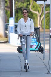 Alessandra Ambrosio on a Scooter in Brentwood 10/08/2021