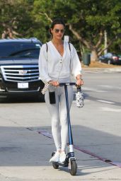 Alessandra Ambrosio on a Scooter in Brentwood 10/08/2021