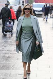 Amanda Holden in Matching Green Skirt and Top - London 10/29/2021