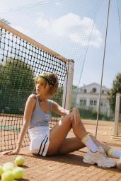 Anastasiya Scheglova - Tennis Court Photoshoot 2021