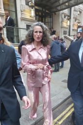 Andie MacDowell - Leaving Her Hotel in London 10/07/2021