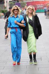 Ashley Roberts in a Striped Tracksuit and Kimberly Wyatt - London 10/11/2021